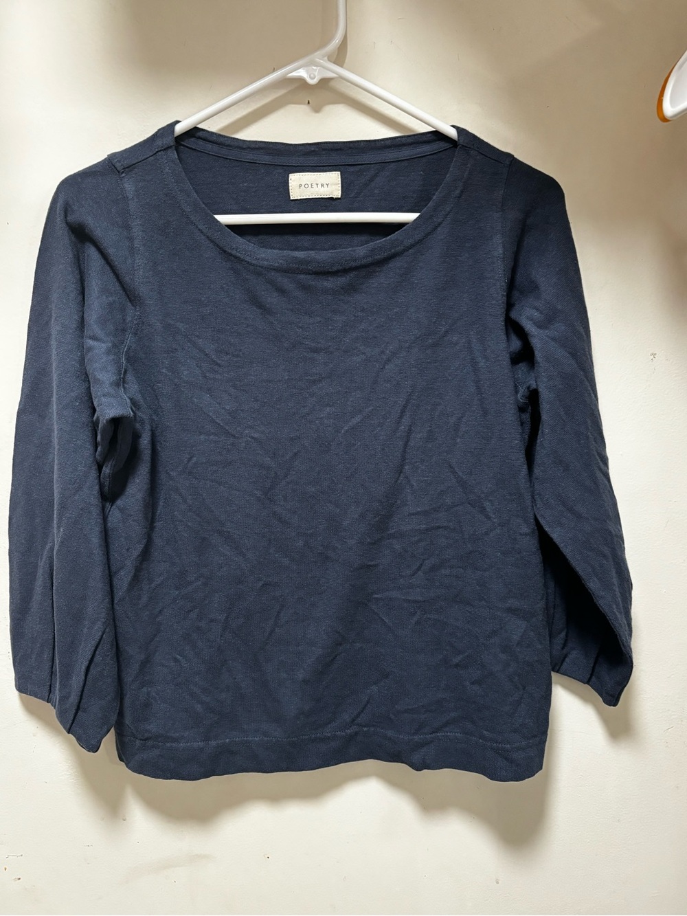 Poetry Deep Navy Scoop Neck Knit Top